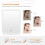 Rechargeable LED Makeup Mirror White Folding 3 Lighting 3