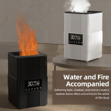 Jacenvly cool mist humidifier 3.5L white with flame effect