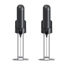 Rechargeable handheld coffee frother with stand