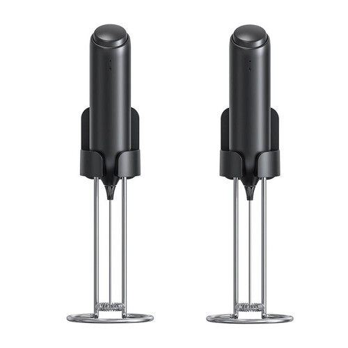 Rechargeable handheld coffee frother with stand