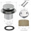 Bath Tub Drain Kit with Two-Hole Overflow Cover 4