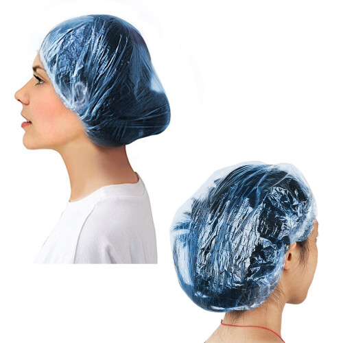 Disposable Bouffant Caps Blue Non-Woven 50 Pcs 2