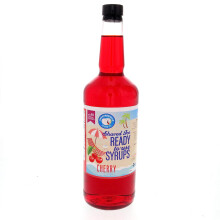 Cherry Shaved Ice Syrup 32 fl oz Non-GMO Pure Cane Sugar