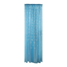 Snowflake Voile Curtains Silver Foil Print Pair