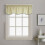 Scalloped valance geometric gold 58"x14" 1