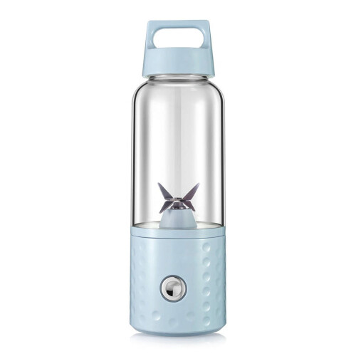 Portable blender for smoothies USB rechargeable blue