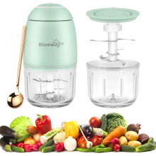Mini Food Processor Cordless 300ml Glass Container