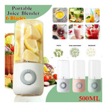 Portable Blender 6-Blade USB Electric Juicer 500ml