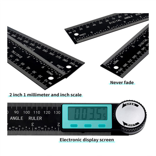 Digital Angle Finder Protractor Ruler with LCD Display 2 pcs 1