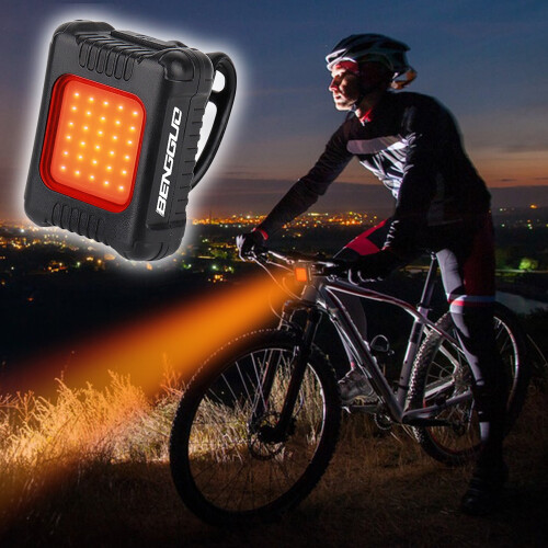 Jacenvly LED bike light USB rechargeable 1 set