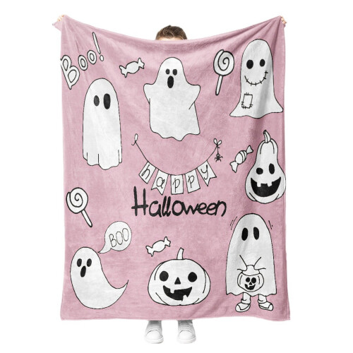 Halloween Flannel Throw Blanket Super Soft Lightweight