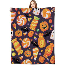Pink bat floral fleece throw blanket 50x60 in