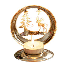 Gold Iron Candle Holder Stand for Decorations