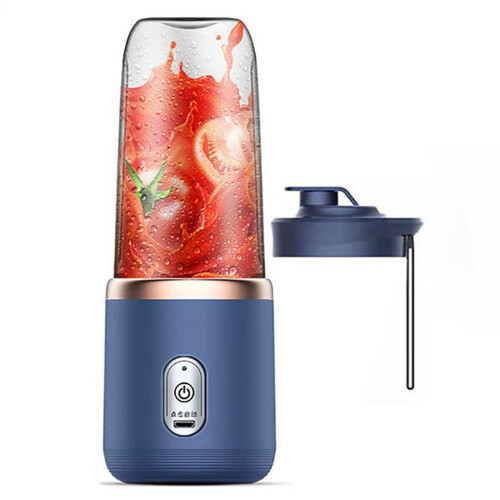 Portable electric juicer blender 400 ml blue