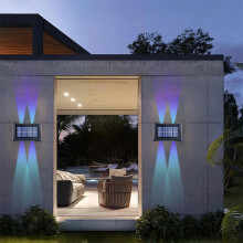 Solar Fence Lights Multi-Color IP65 Outdoor Light