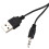 USB 2.0 转 Mini A 公头 3.5mm 音频线 45cm 2条 8