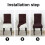 POWKOL Dining Chair Covers Chocolate 6 Pack 4