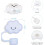 Straw Cover Caps for 10mm Straws 6 Pack Cloud Flower Design 2