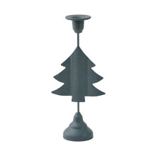 Christmas candle holder for taper candles, 8.8 inches tall