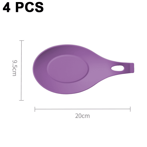Silicone Spoon Rest for Kitchen Counter Pack of 4 1