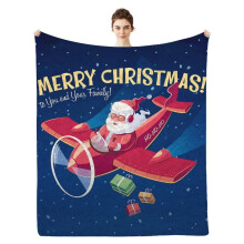 Cartoon Christmas Blanket Soft Fleece 150x200cm