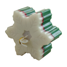 Winter aroma candle snowflake design 1 pack