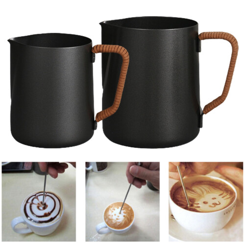 Milk Pitcher Matte Black Stainless Steel 500ml 1