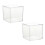 Clear plastic square candy boxes storage gift 2 pcs 3