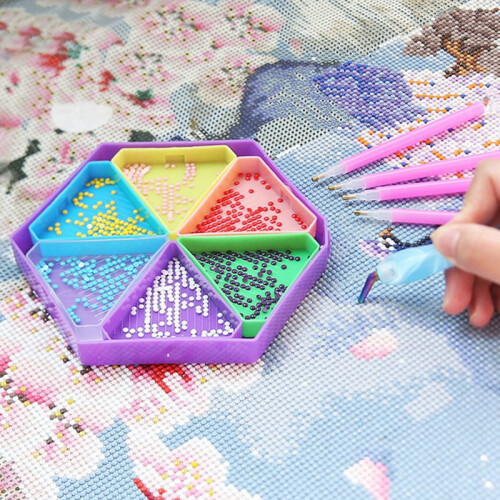 Hexagon Palette Tray Kit 6-Grid Large Capacity 2