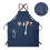 Canvas Kitchen Apron with Back Straps and Large Pockets 2