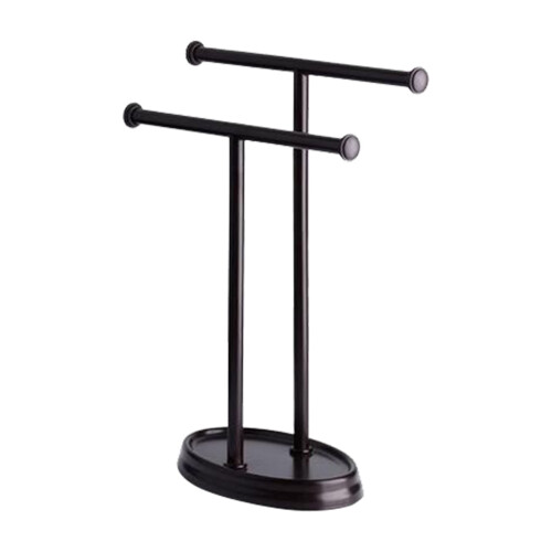 Stainless Steel Double Towel Rack Countertop Shelf 1