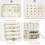 Jewelry Box White 2-Layer Travel Organizer 4