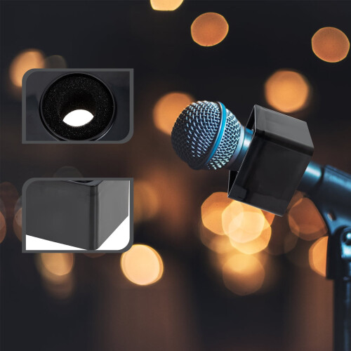 Square microphone logo flag 2 pcs durable 1