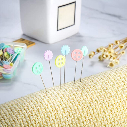 Long Straight Sewing Pins Set 100 Pieces 2