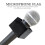 Square microphone logo flag 2 pcs durable 5