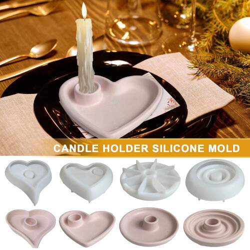 Silicone Heart Candle Mold Tray 3D Shape 1
