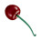 Wine Red Cherry-Shaped Toilet Brush Set with Holder 6