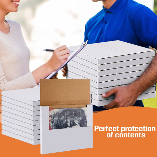 Vinyl Mailers White 12.6x12.6x1 Inch 10-Pack 2
