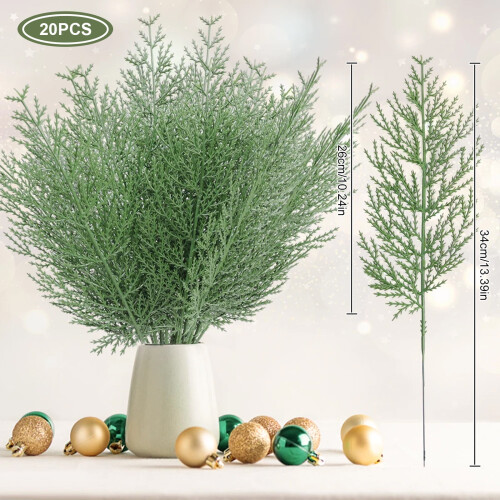 Artificial Pine Branches Green 20 Pcs 13.4 Inch 1