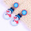 Christmas snowman acrylic earrings drop dangle 4