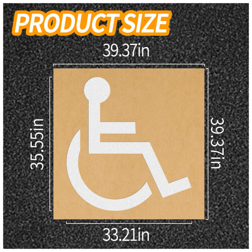 Stuffygreenus Handicap Parking Stencil Kit 39 inch 1