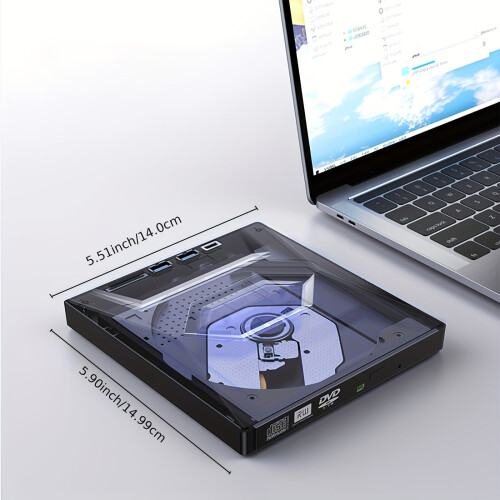 Ultra-Thin USB 3.0 DVD Drive 6-in-1 External Optical Drive 1