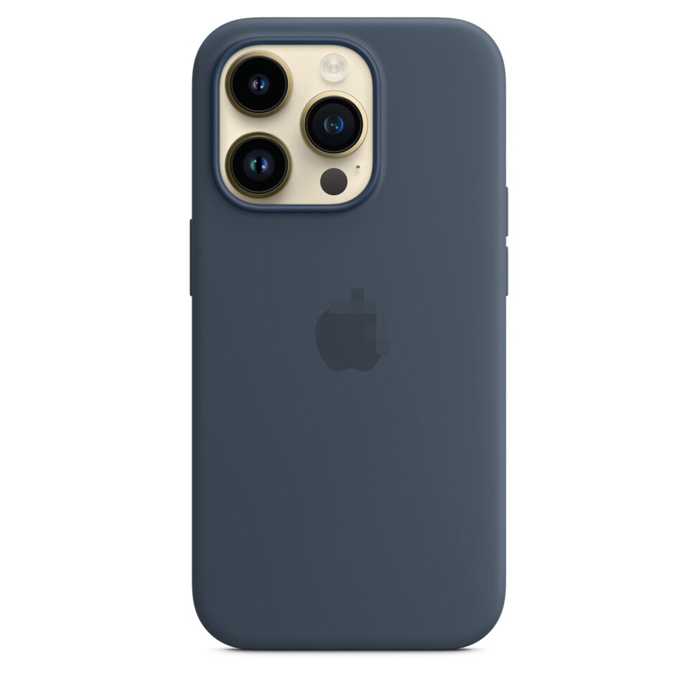 Iphone 14 Pro Silicone Case With Magsafe 6.1 Inch Storm Blue 9370362151230