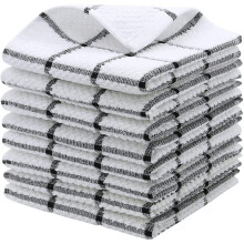 Microfiber Kitchen Towels Soft Absorbent Grey 3-Pack