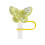 Butterfly Straw Dust Cover Acrylic Green 10mm 6