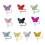 Butterfly Straw Dust Cover Acrylic Green 10mm 7