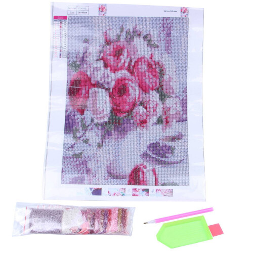DIY round drill mosaic embroidery kit coffee theme 1