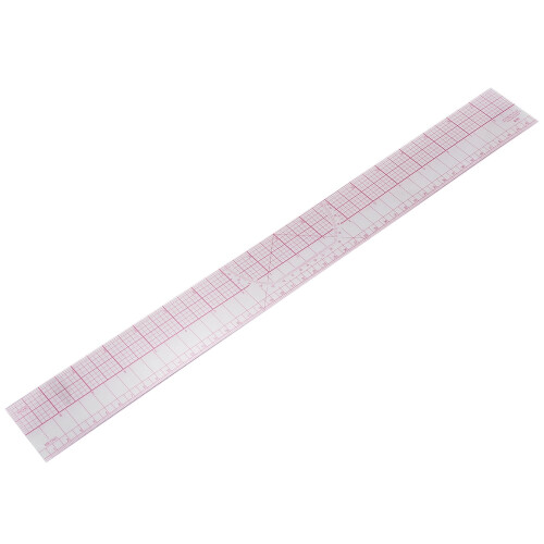 Metric ruler clear pink soft plastic 30 cm 1