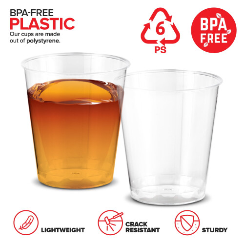 Mini Plastic Shot Glasses 1.5 oz Clear 250 pcs 2