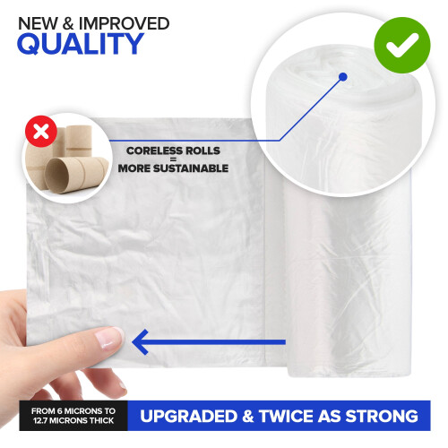 Clear trash bags 4 gallon unscented 200 pack 2
